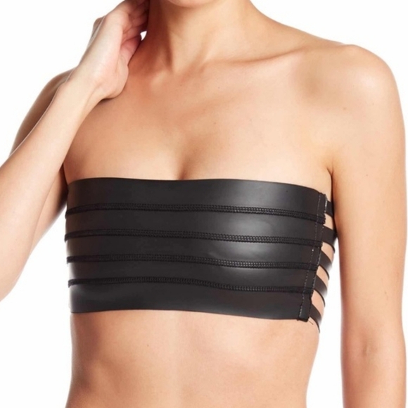 Mikoh Swimwear Surf Rincon Strappy-Back Black Bikini Top NWT Size XS - Picture 2 of 12